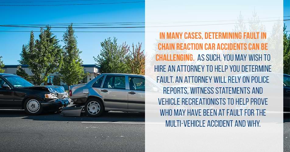 who is at fault in a chain reaction car accident 1